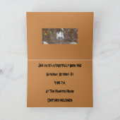 Gewervelde herfstbladeren Lijst Happy Halloween Kaart (Binnen)