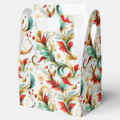 Gewervelde kerstbloemen bedankdoosjes (Geopend)