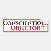 gewetensbezwaarde bumpersticker (Voorkant)