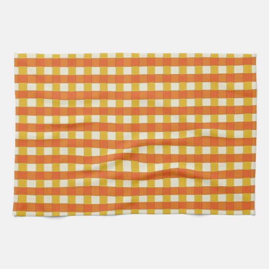 Geweven 70s Oranje Kleuren Theedoek (Horizontaal)