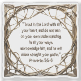 Geweven aanpasbare Bijbeltekst op maat gesneden vi Sticker