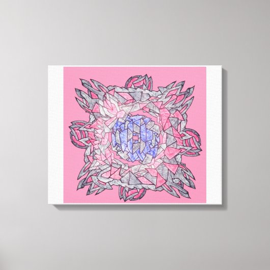 Geweven Abstracte Echo's Canvas Kunst (Voorkant)