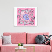 Geweven Abstracte Echo's Canvas Kunst (Insitu (Woonkamer))
