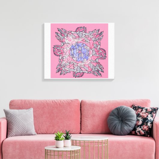 Geweven Abstracte Echo's Canvas Kunst (Insitu (Woonkamer))