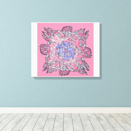 Geweven Abstracte Echo's Canvas Kunst (Insitu (Houten vloer))
