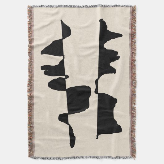 Geweven Abstracte Kunst Tweezijdige Deken (Voorkant Verticaal)