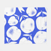 geweven Apple silhouetten: met de hand getekend pa Fleece Deken (Voorkant (Horizontaal))