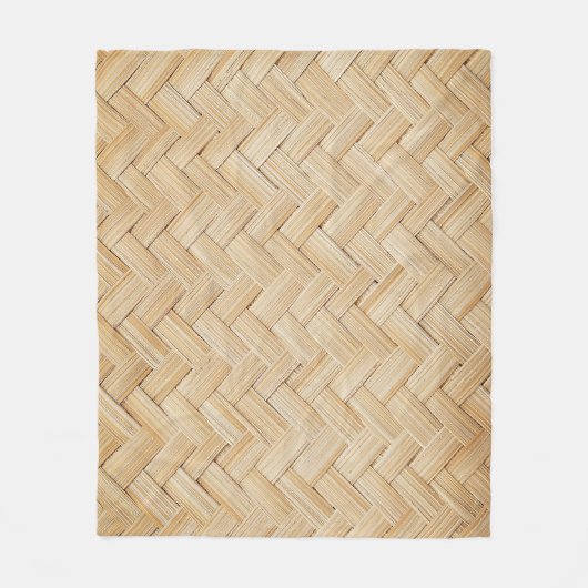 Geweven Bamboe Abstracte Textuur Achtergrond. Fleece Deken (Voorkant)