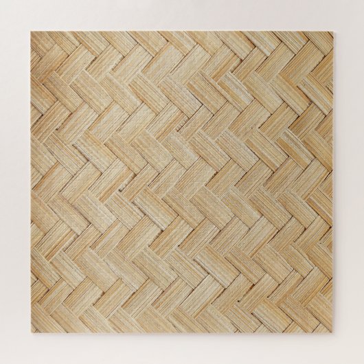 Geweven Bamboe Abstracte Textuur Achtergrond. Legpuzzel (Horizontaal)