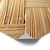 Geweven Bamboe Abstracte Textuur Achtergrond. Poster (Hoek)