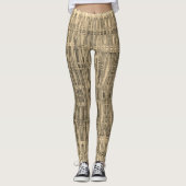 Geweven bamboe leggings (Voorkant)