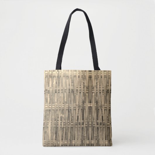 Geweven bamboe tote bag (Voorkant)