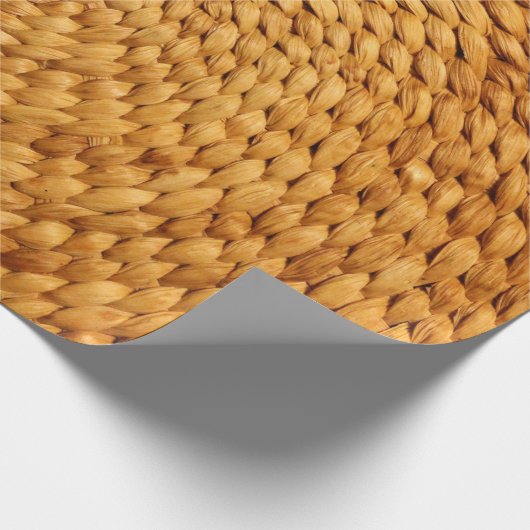 geweven bast achtergrond textuur bruin cadeaupapier (Hoek)