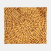 geweven bast achtergrond textuur bruin fleece deken (Voorkant (Horizontaal))