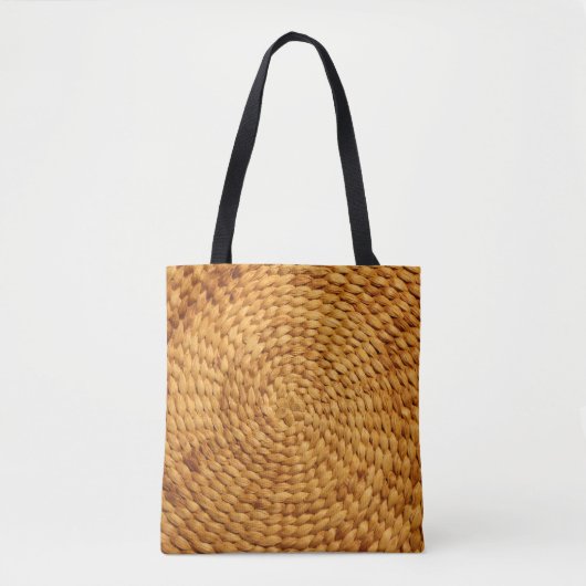 geweven bast achtergrond textuur bruin tote bag (Voorkant)