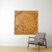 geweven bast achtergrond textuur bruin wandkleed (In situ)