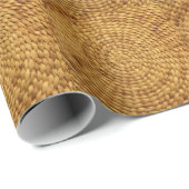 Geweven bast: getextureerde bruine authenticiteit cadeaupapier (Rol Hoek)