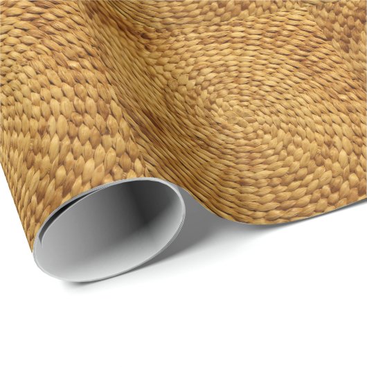 Geweven bast: getextureerde bruine authenticiteit cadeaupapier (Rol Hoek)