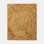 Geweven bast: getextureerde bruine authenticiteit fleece deken (Voorkant)