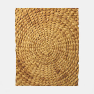 Geweven bast: getextureerde bruine authenticiteit fleece deken
