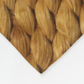 Geweven bast: getextureerde bruine authenticiteit fleece deken (Hoek)