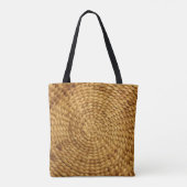 Geweven bast: getextureerde bruine authenticiteit tote bag (Achterkant)