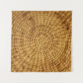 Geweven bast: getextureerde bruine authenticiteit wandkleed (Voorkant (horizontaal))