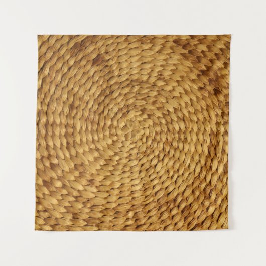 Geweven bast: getextureerde bruine authenticiteit wandkleed (Voorkant (horizontaal))