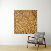 Geweven bast: getextureerde bruine authenticiteit wandkleed (In Situ (horizontaal))