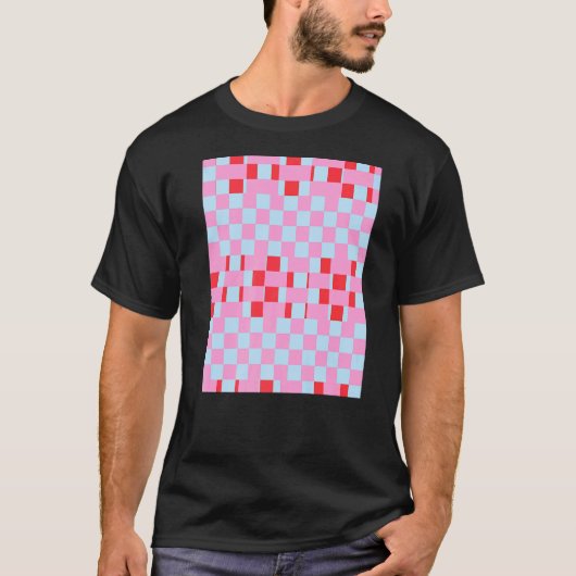 geweven checker t-shirt (Voorkant)