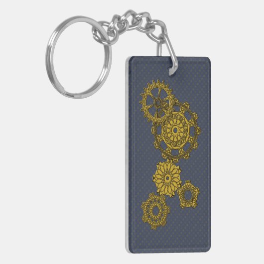 Geweven Clockwork Acryl Sleutelhanger (Voorkant Links)