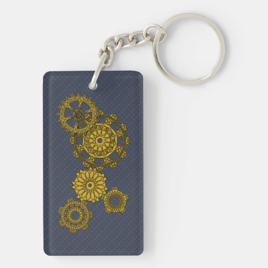 Geweven Clockwork Acryl Sleutelhanger (achterkant)