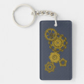 Geweven Clockwork Acryl Sleutelhanger (Voorkant)