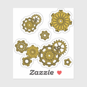 Geweven Clockwork Contour Sticker