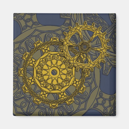 Geweven Clockwork Magnet (Voorkant)