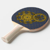 Geweven Clockwork Ping Pong Paddle Tafeltennisbatje (Voorkant Gekanteld)