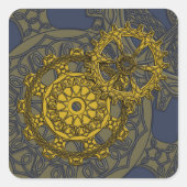 Geweven Clockwork Sticker (Voorkant)