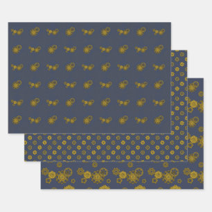 Geweven Clockwork Wrapping Paper Set