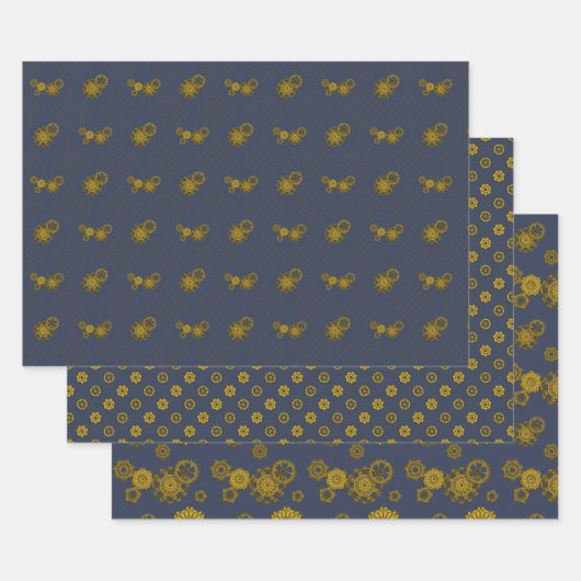 Geweven Clockwork Wrapping Paper Set (Set)