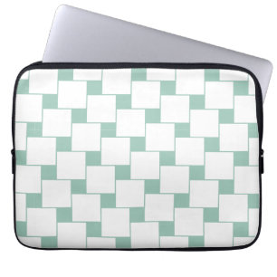 Geweven de pret regelt Groene Munt Laptop Sleeve