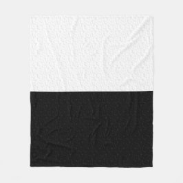 Geweven effen zwart-wit fleece deken