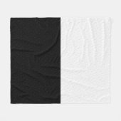 Geweven effen zwart-wit fleece deken (Voorkant (Horizontaal))