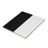 Geweven effen zwart-wit tegeltje (Zijkant)