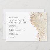 geweven gouden faux folie bruiloft uitnodiging (Voorkant)