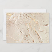 geweven gouden faux folie bruiloft uitnodiging (Achterkant)