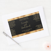 Geweven Gouden Folie en Zwart Cosmetica Flesseneti Rechthoekige Sticker (Envelop)