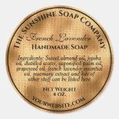  geweven goudfolie ronde sticker (Voorkant)