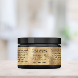  geweven goudzeep en cosmetische folie etiket