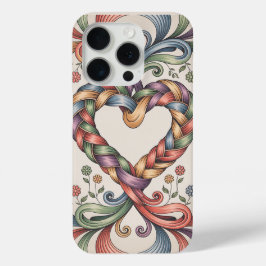 Geweven Hart - Folk Art Ribbons iPhone 15 Pro Case