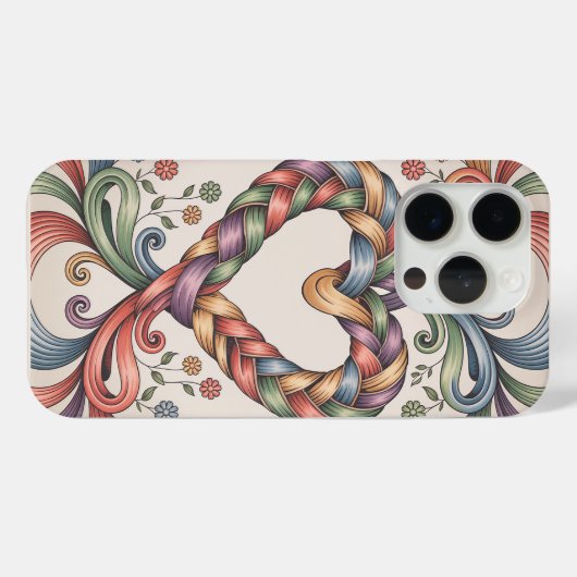 Geweven Hart - Folk Art Ribbons Case-Mate iPhone Case (Achterkant (horizontaal))